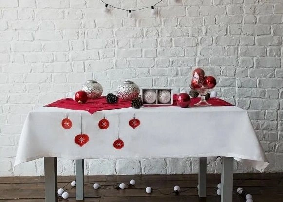 Комплект столовый Новогодние игрушки