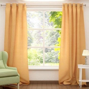Шторы льняные Классика-2 цвет персик