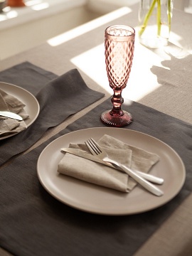 Плейсмат льняной цвет графит