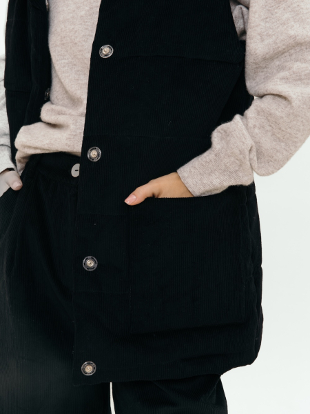 Жилет стеганый velvet Snezhno black