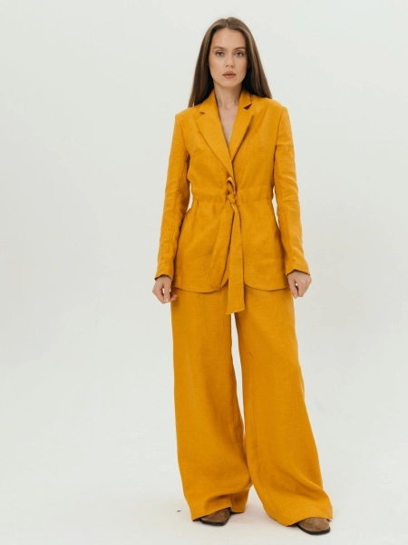 Брюки-палаццо Parisian limited mustard pattern