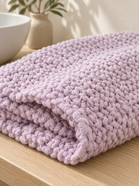 Полотенце вафельное Marshmallow lilac rose