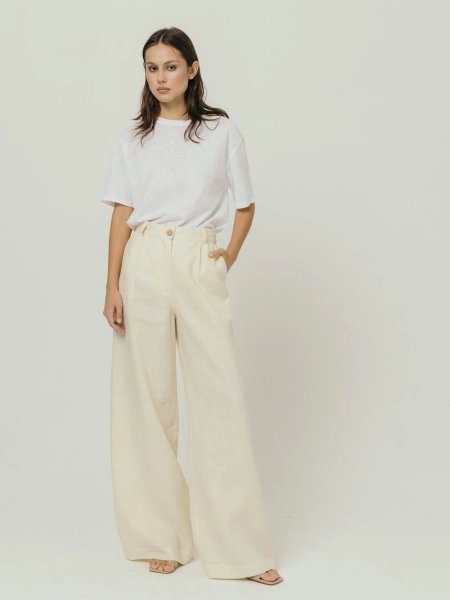 Брюки-палаццо Parisian limited ecru