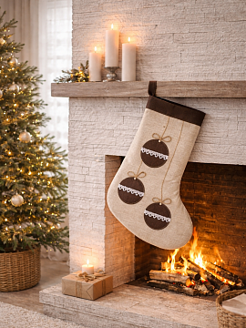 Новогодний сапог для подарков Шары