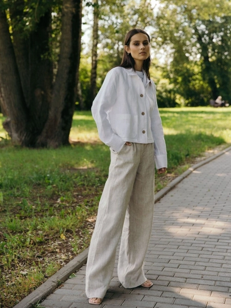 Брюки-палаццо Parisian natural