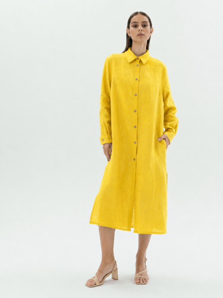 Платье-рубашка Fresh limited yellow