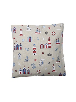 Декоративная наволочка изо льна Морская