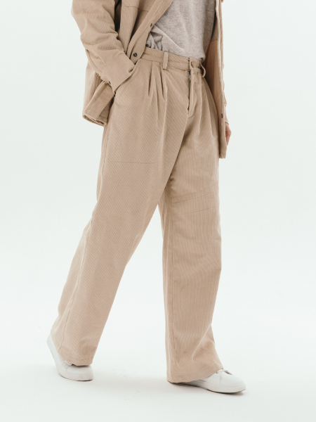 Брюки velvet Wide limited beige
