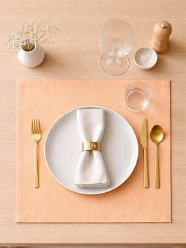 Салфетка льняная Оранжевая