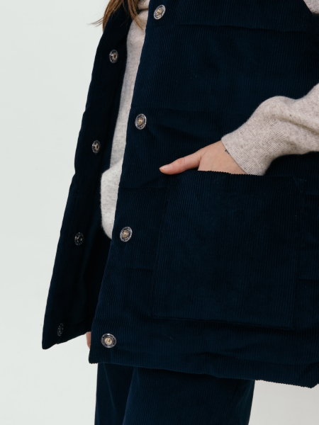Жилет стеганый velvet Snezhno limited sea