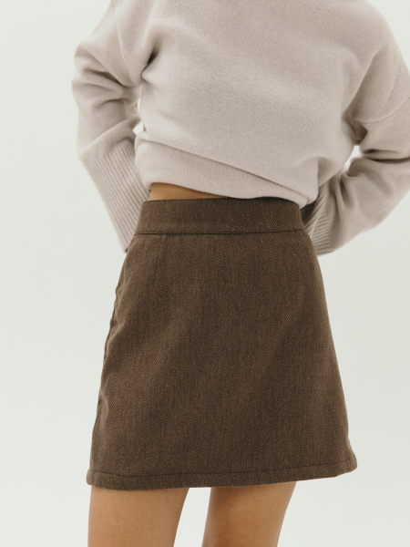 Юбка wool Bertha limited chocolate