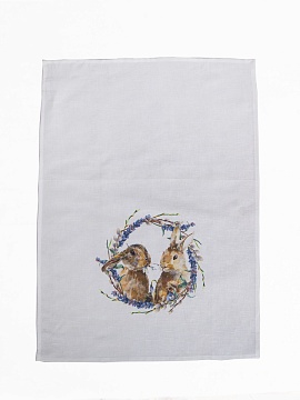 Полотенце льняное Пасхальные кролики