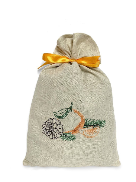 Мешочек льняной Мандарины