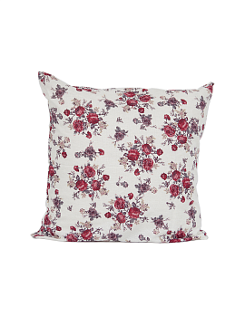Льняная наволочка квадратная Аромат Розы