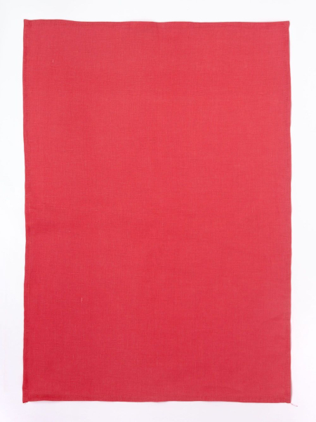 Полотенце льняное цвет розовая фуксия