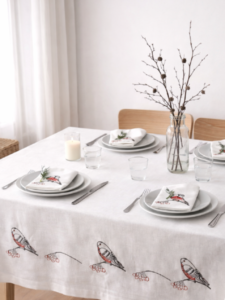 Комплект столовый Снегири