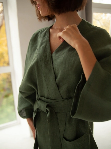 Кимоно Sakura limited green