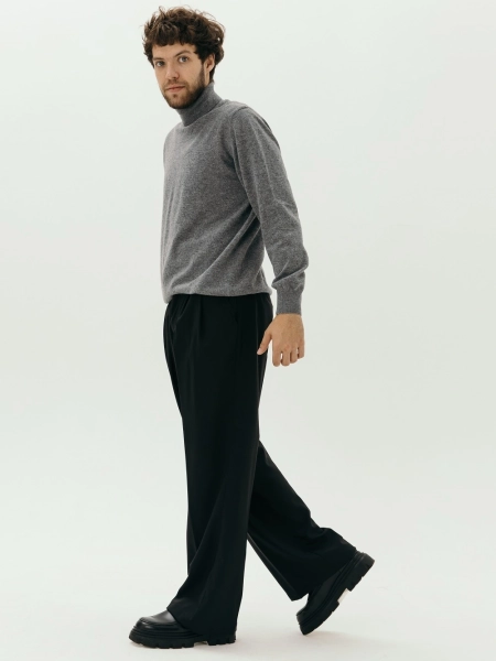 Брюки wool Wide black