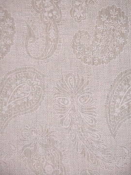 ОСТАТОК меньше метра Льняная ткань Пейсли-3 арт.138