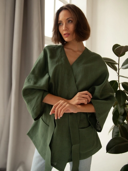 Кимоно Sakura limited green