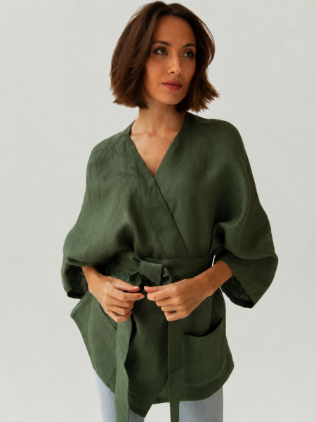 Кимоно Sakura limited green