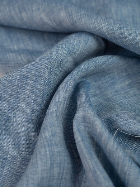 Ткань изо льна Василек меланж арт.92-114