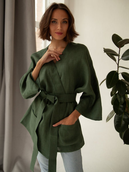 Кимоно Sakura limited green