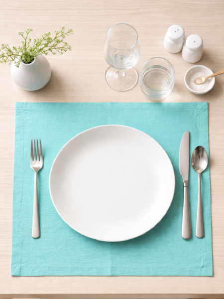 Салфетка льняная цвет мята