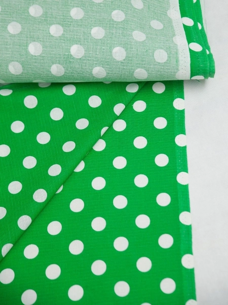 Ткань льняная Горошек-3