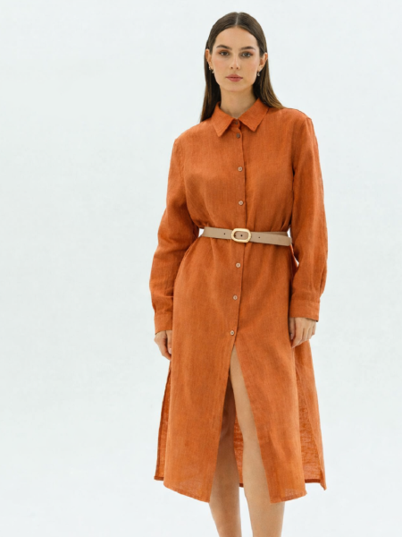 Платье-рубашка Fresh limited terracotta
