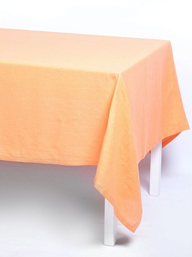 Скатерть льняная Классическая цвет оранжевый без салфеток