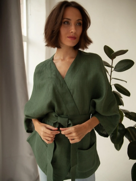 Кимоно Sakura limited green