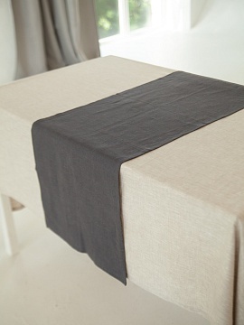 Дорожка льняная Hygge graphite