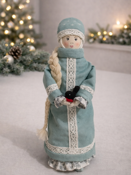 Льняной сувенир Снегурочка
