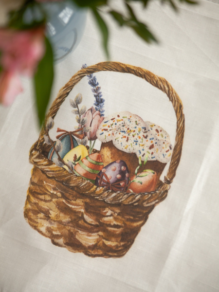 Полотенце льняное Пасхальные куличи