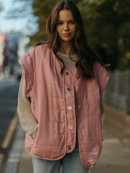 Куртка-жилет Boho dusty rose