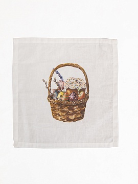 Салфетка льняная Пасхальные куличи