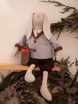 Льняной сувенир Заяц Валера