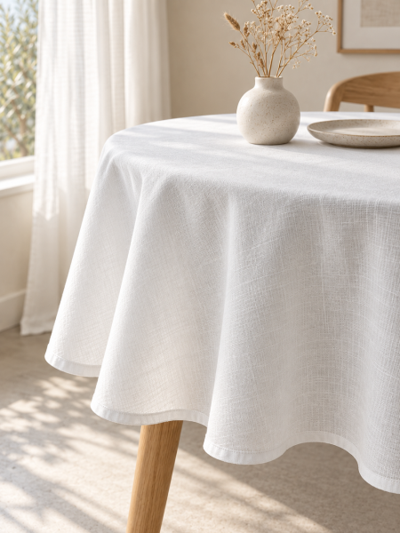 Скатерть круглая ECO Together white