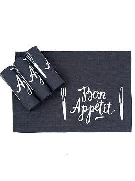 Набор льняных плейсматов Бон Аппетит 2 шт.