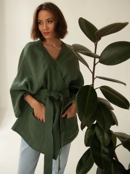 Кимоно Sakura limited green