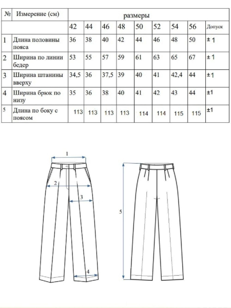Брюки-палаццо Parisian limited green pattern