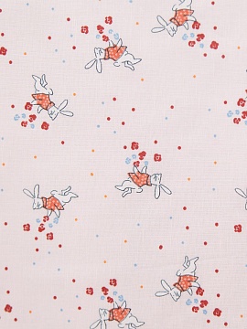 Ткань льняная Зайчик