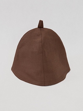Шапка льняная для бани цвет коричневый