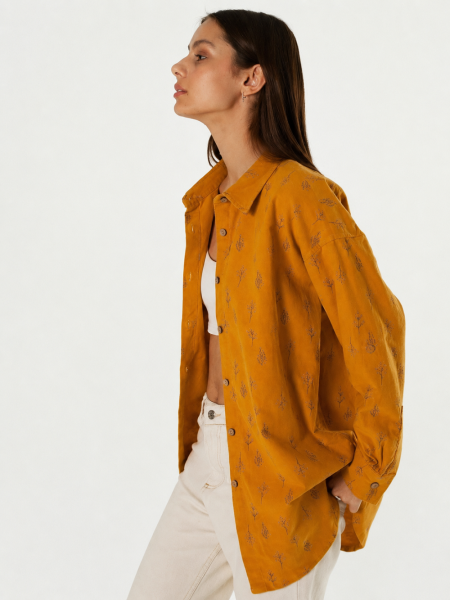Рубашка flannel Celine limited mustard trees