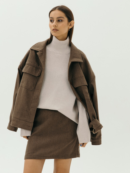 Юбка wool Bertha limited chocolate