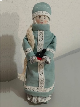 Льняной сувенир Снегурочка
