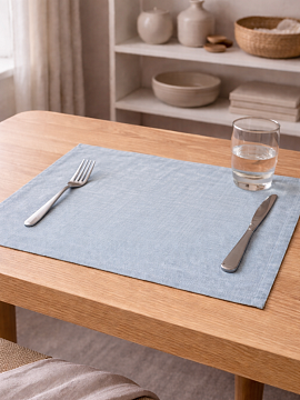 Плейсмат льняной цвет бирюза