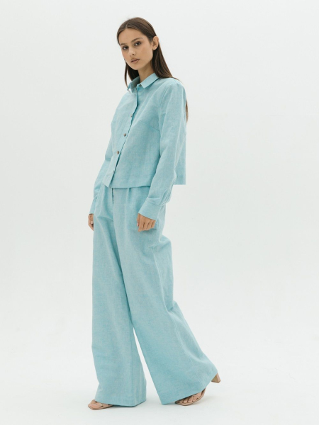 Рубашка Vivid limited turquoise melange