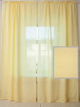 Шторы льняные Классика-2 цвет светло-желтый